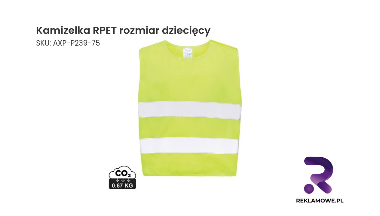 Kamizelka RPET w rozmiarze dziecięcym