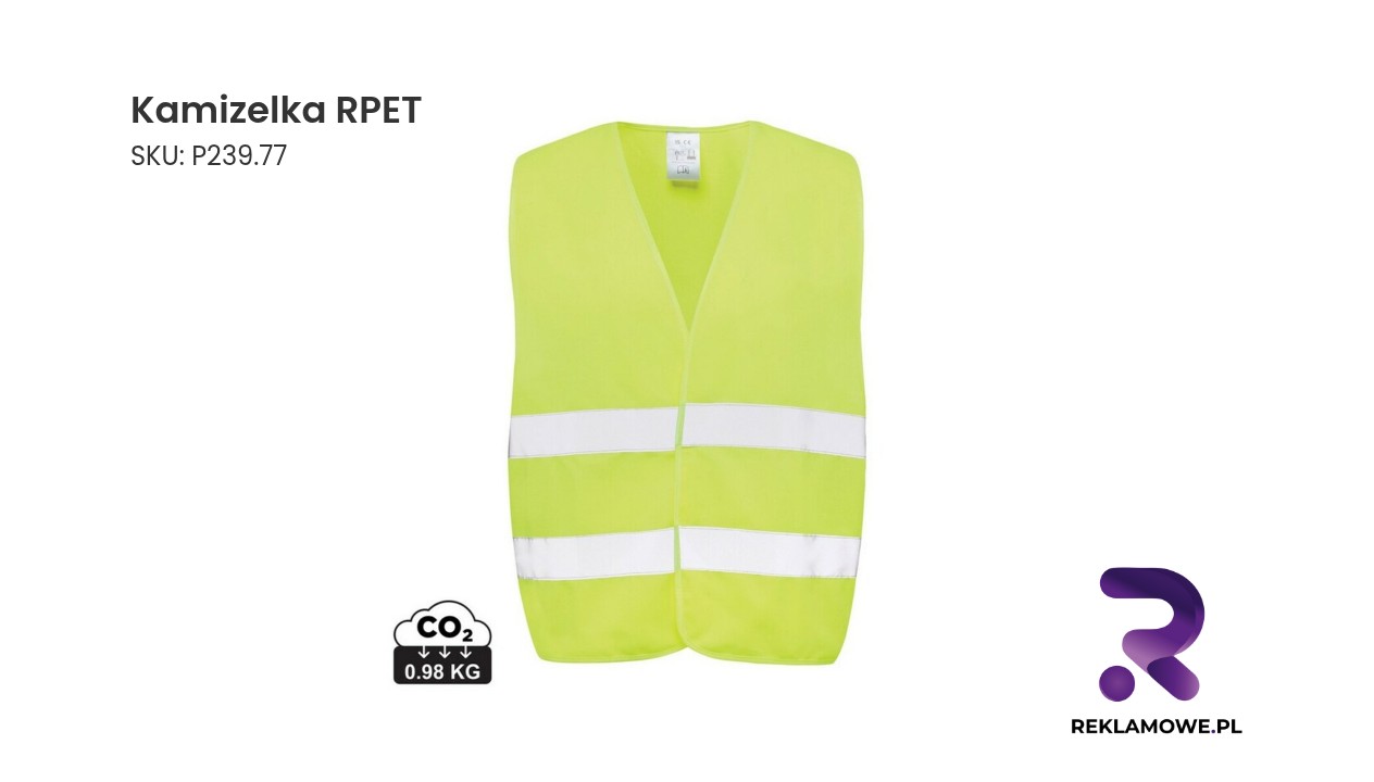 Ekologiczna kamizelka wykonana z recyklingowanego PET